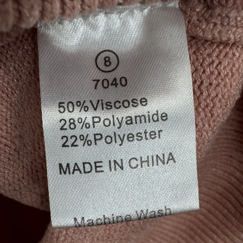 BTFBM Sweater‎ Womens XL Pink Ruffle Henley Coquette Twee Cottagecore Knit